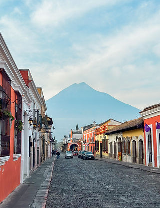 Beautiful cobbled streets in Antigua