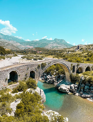 Old stone bridge in Shkoder, Albania
