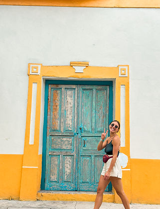 Colourful doors in Flores, Guatemala