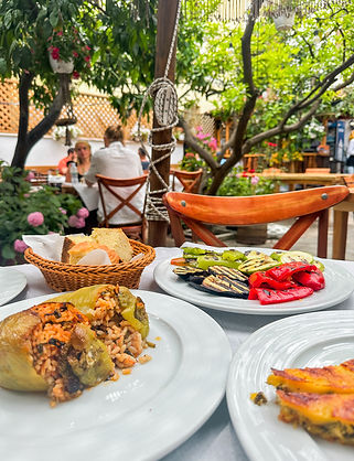 Traditional food in Tirana, Albania