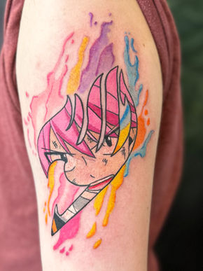 tatt, tat, tattoo, portfolio, art, artist, tattoo artist, flash, flash tattoo, edmonton, tattoo shop,  anime, anime tattoo. color tattoo, cartoon