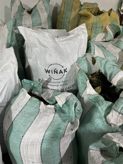 Winak produce in bags ready to be exported