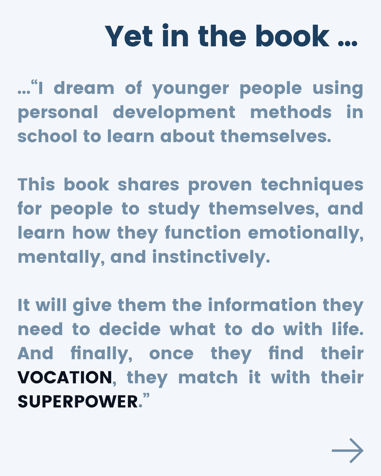 The book gives ideas of self-improvements