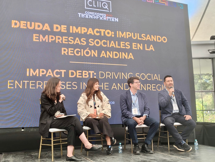 Aldo Soto in panel at CLIIQ event in Quito, Ecuador