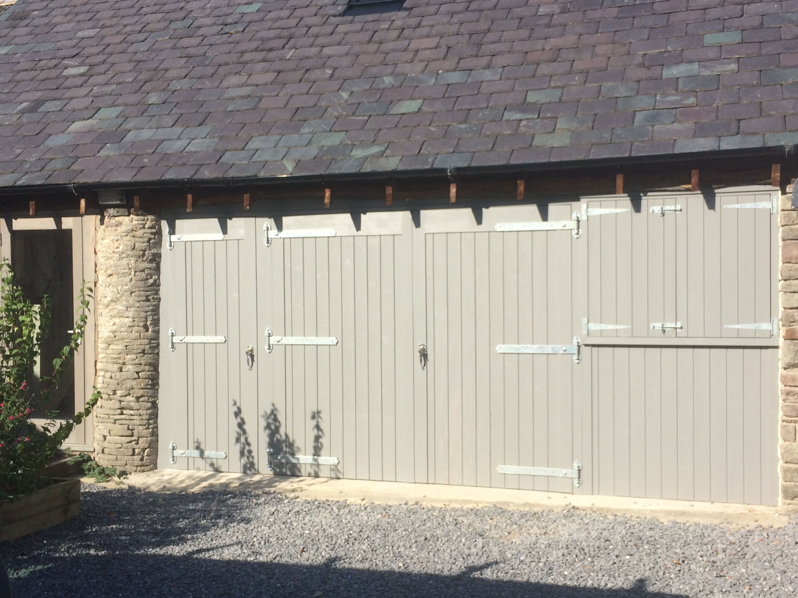 Garage Doors with Matching Tack Room Door