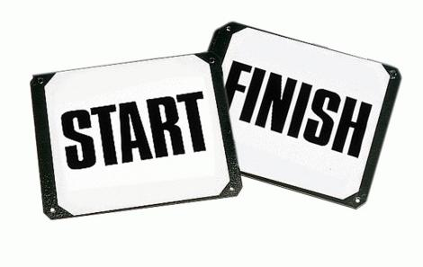Start/Finish Markers On Plate