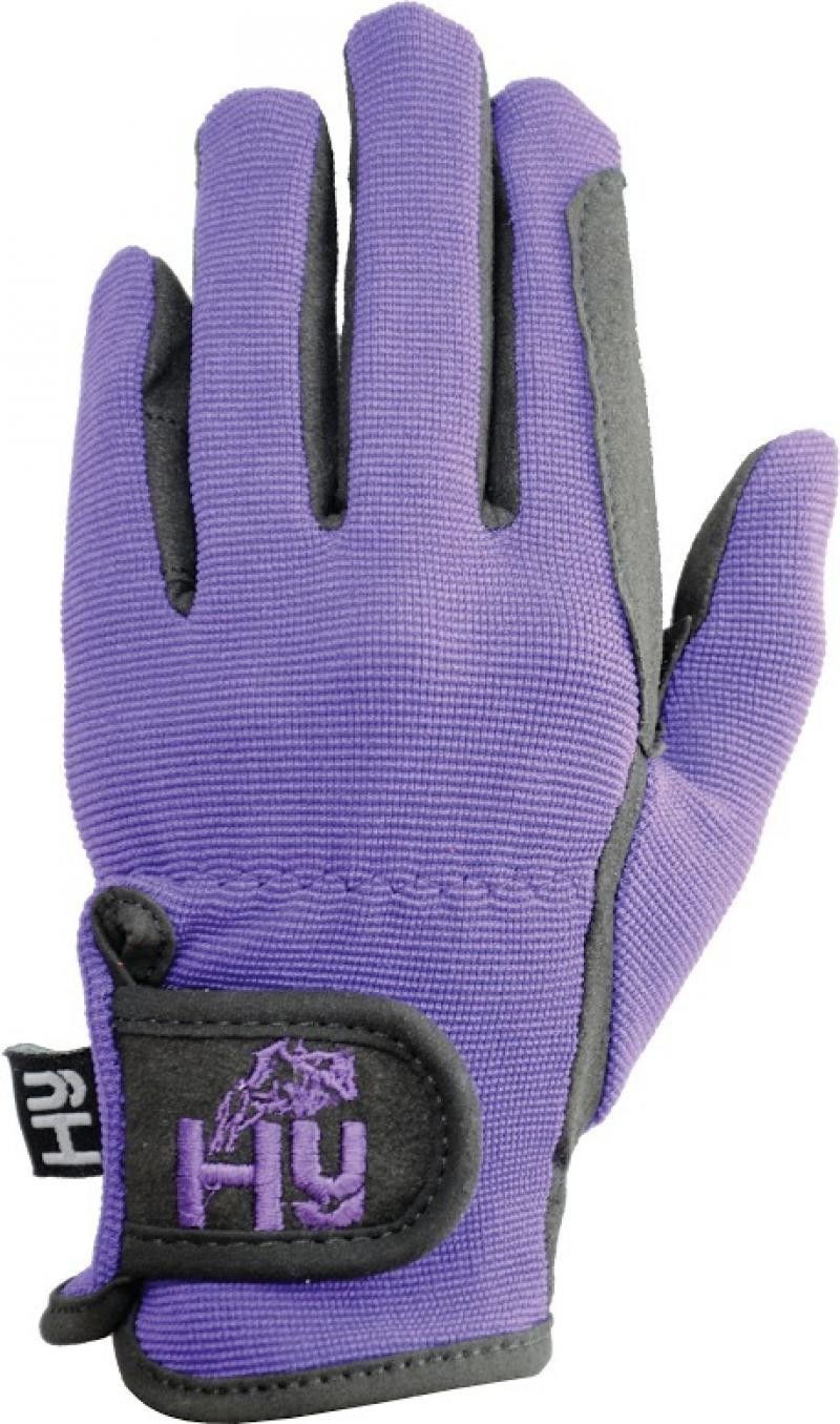 Thumbnail: Hy5 Childrens Every Day Riding Gloves in Black/Purple