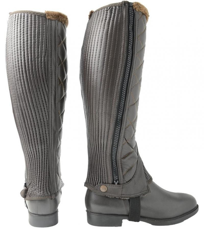Hy Winter Quilted Half Chaps Brown