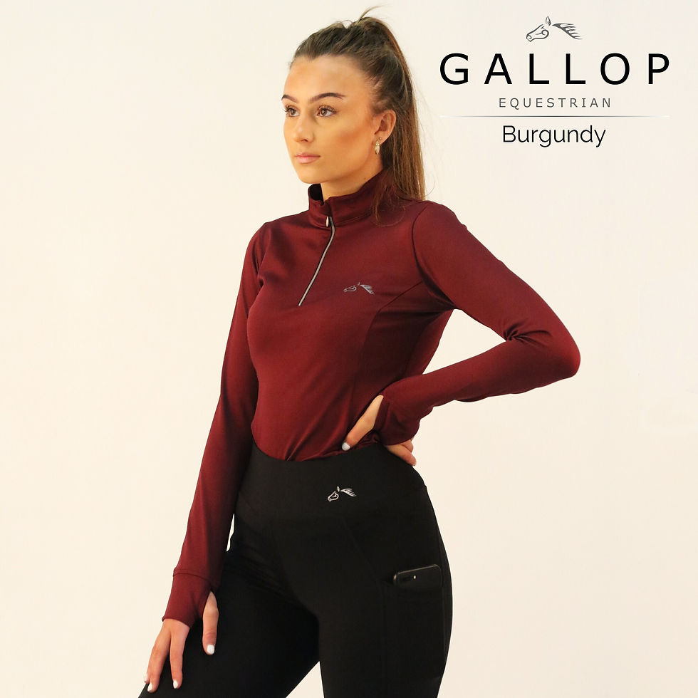 Thumbnail: Gallop Long Sleeve Zipped Neck Base Layer