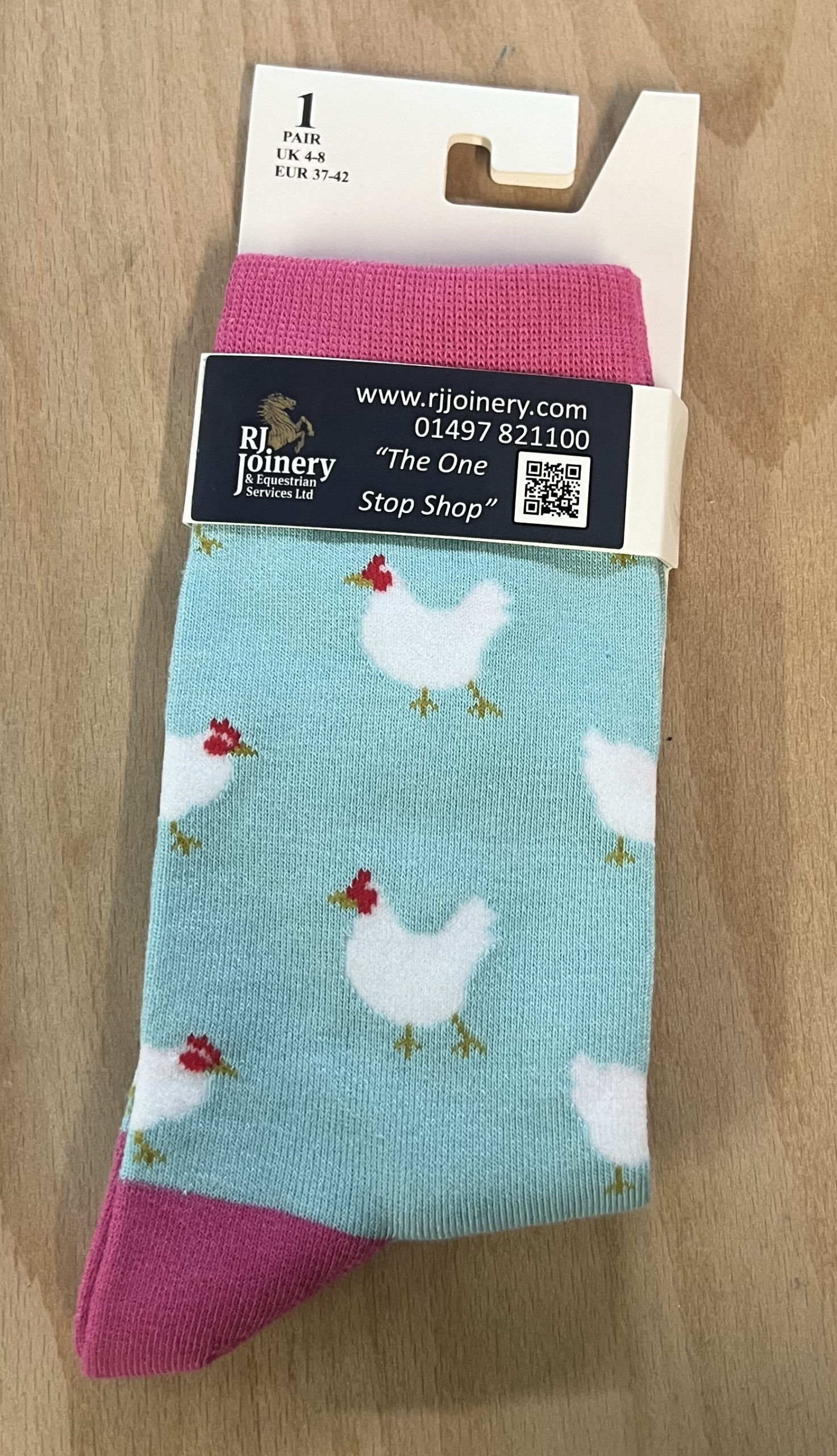House of Tweed Bamboo Socks - Blue Duck & Chicken