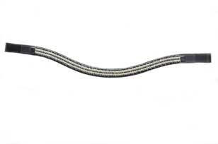 HyClass Curved Double Row Diamante Brow Band Silver/Black