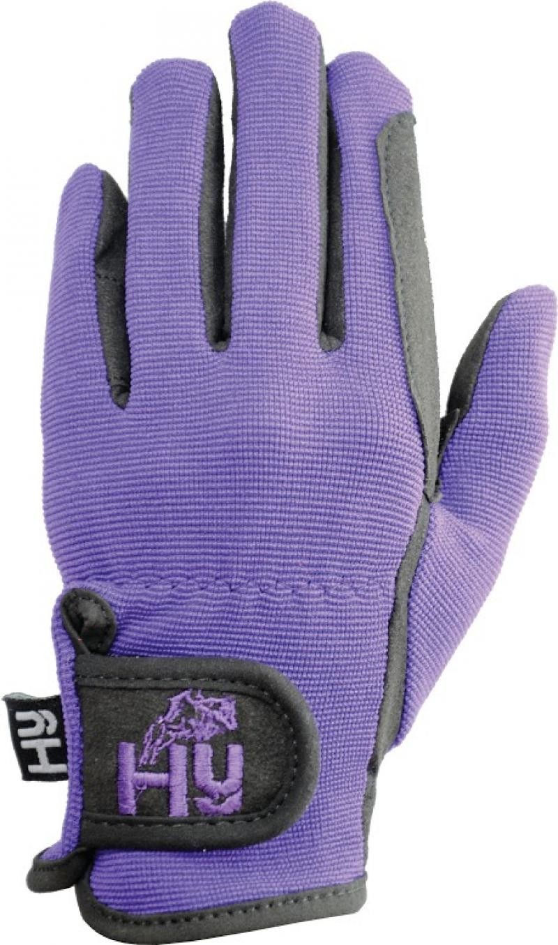 Hy5 Childrens Every Day Riding Gloves in Black/Purple