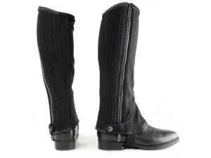 Hy Amara Diamante Half Chaps Black