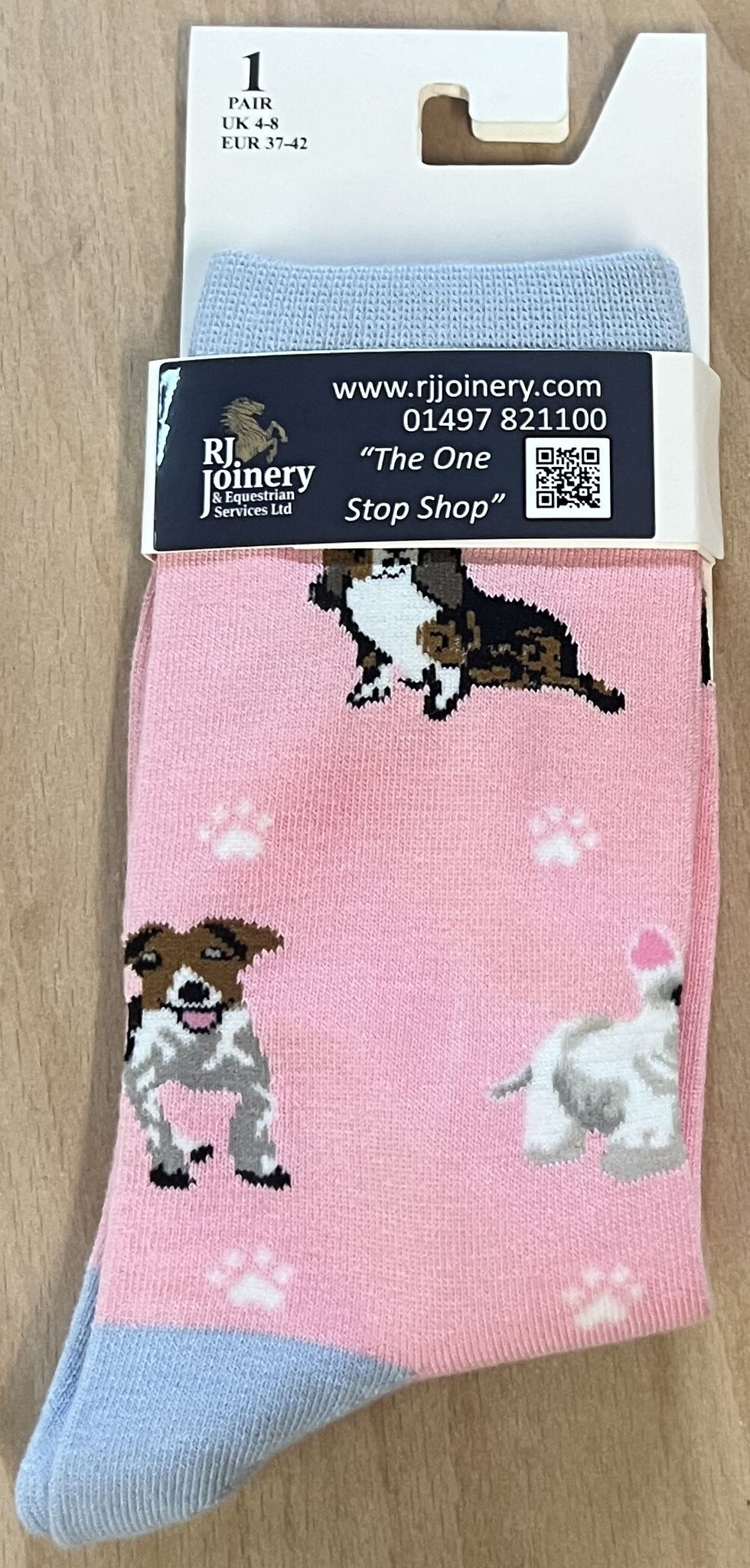 House Of Tweed Bamboo Pink Dog Socks