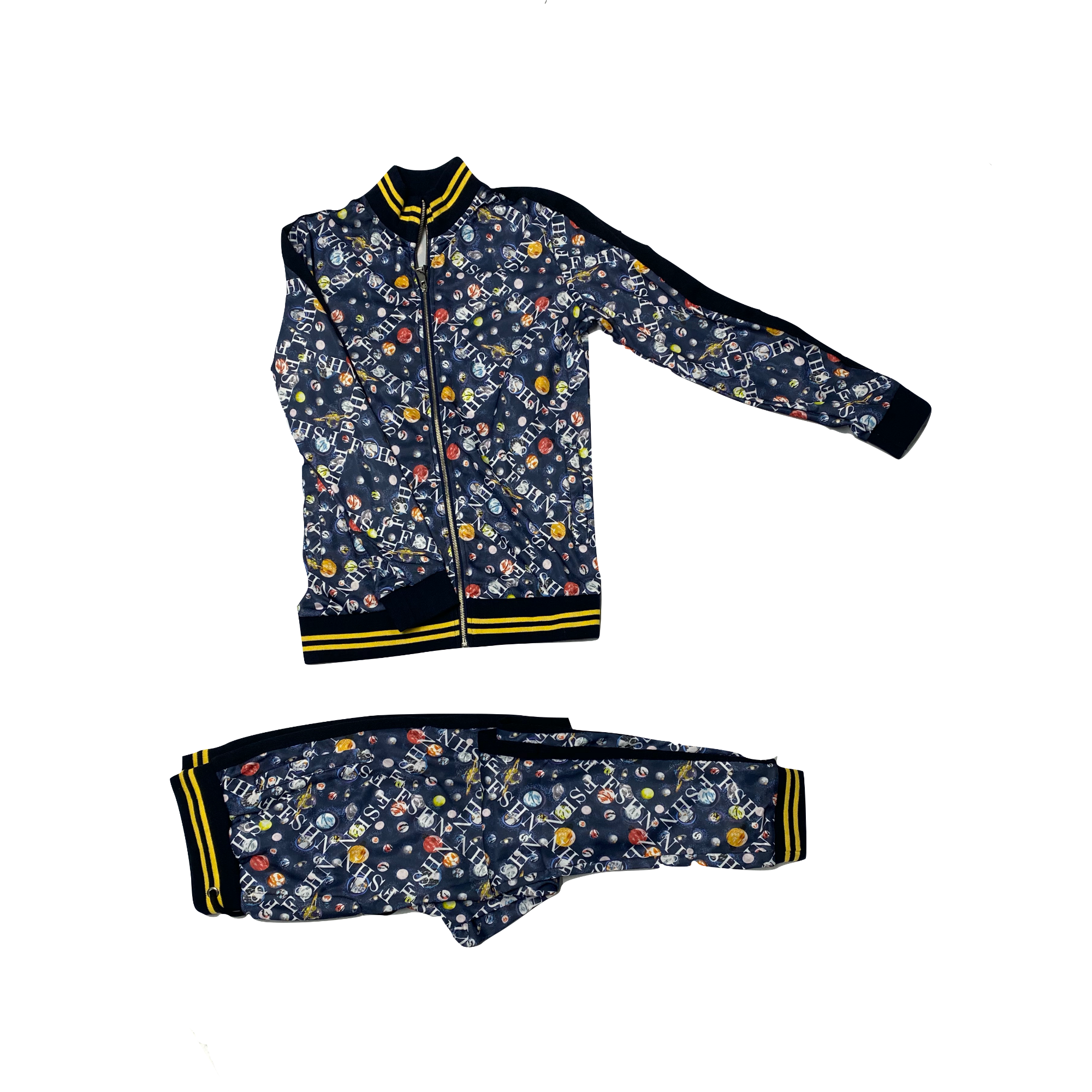 Men's FSHN Print Tracksuit Blue