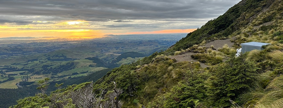 The view from Sunrise Hut in Central Hawke's Bay