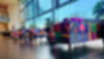 Colourful seating areas in the Reconnect Howden Park Theatre atrium