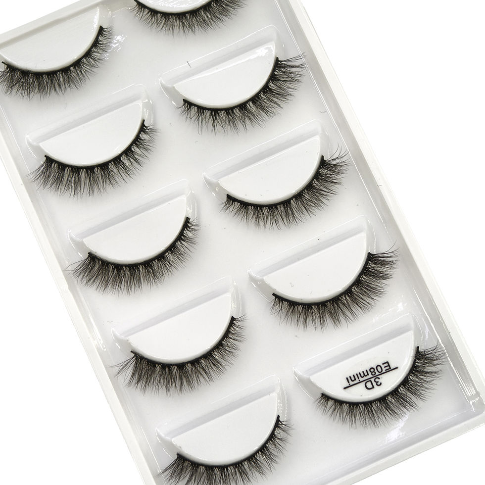 Thumbnail: New 5 pairs of natural 3D mink false eyelashes makeup short false eyelashes f ma
