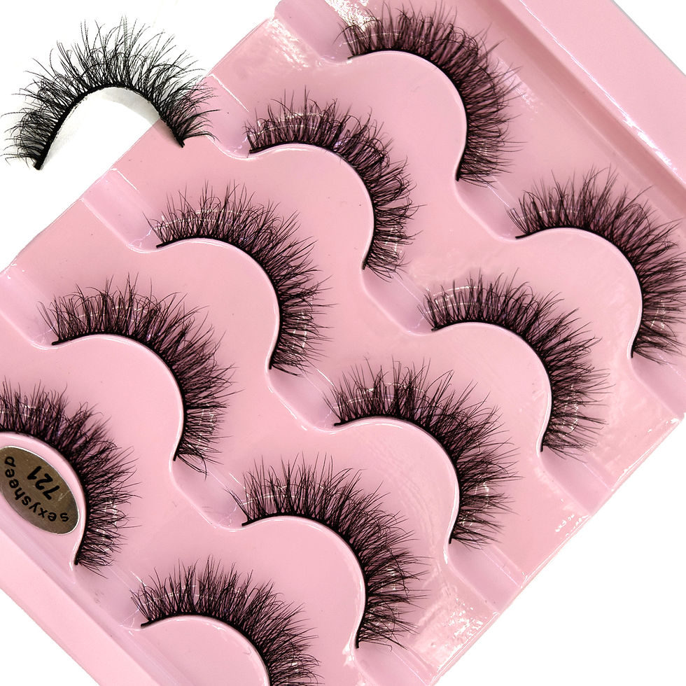 Thumbnail: New 5 pairs of natural 3D mink false eyelashes makeup short false eyelashes f ma