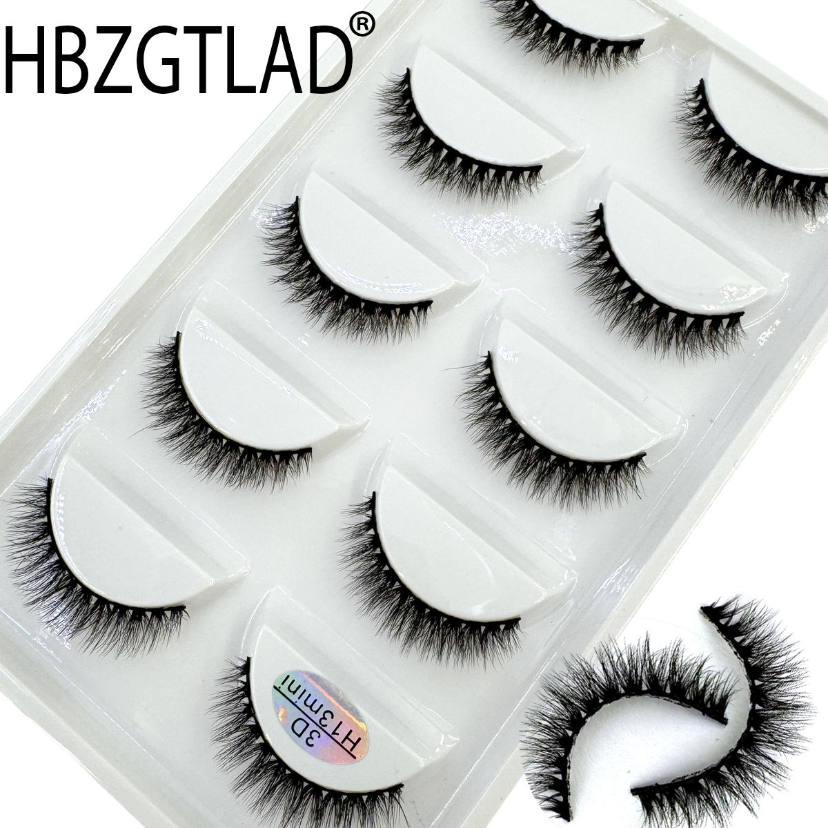 New 5 pairs of natural 3D mink false eyelashes makeup short false eyelashes f ma
