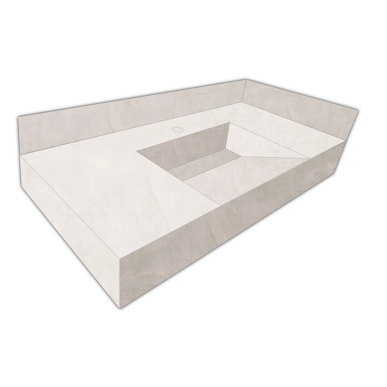 Cuba de Porcelanato Pulpis Marfil