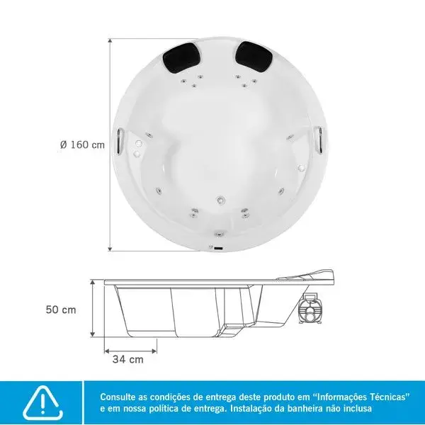 Miniatura: Banheira de Hidromassagem Firenze Branca