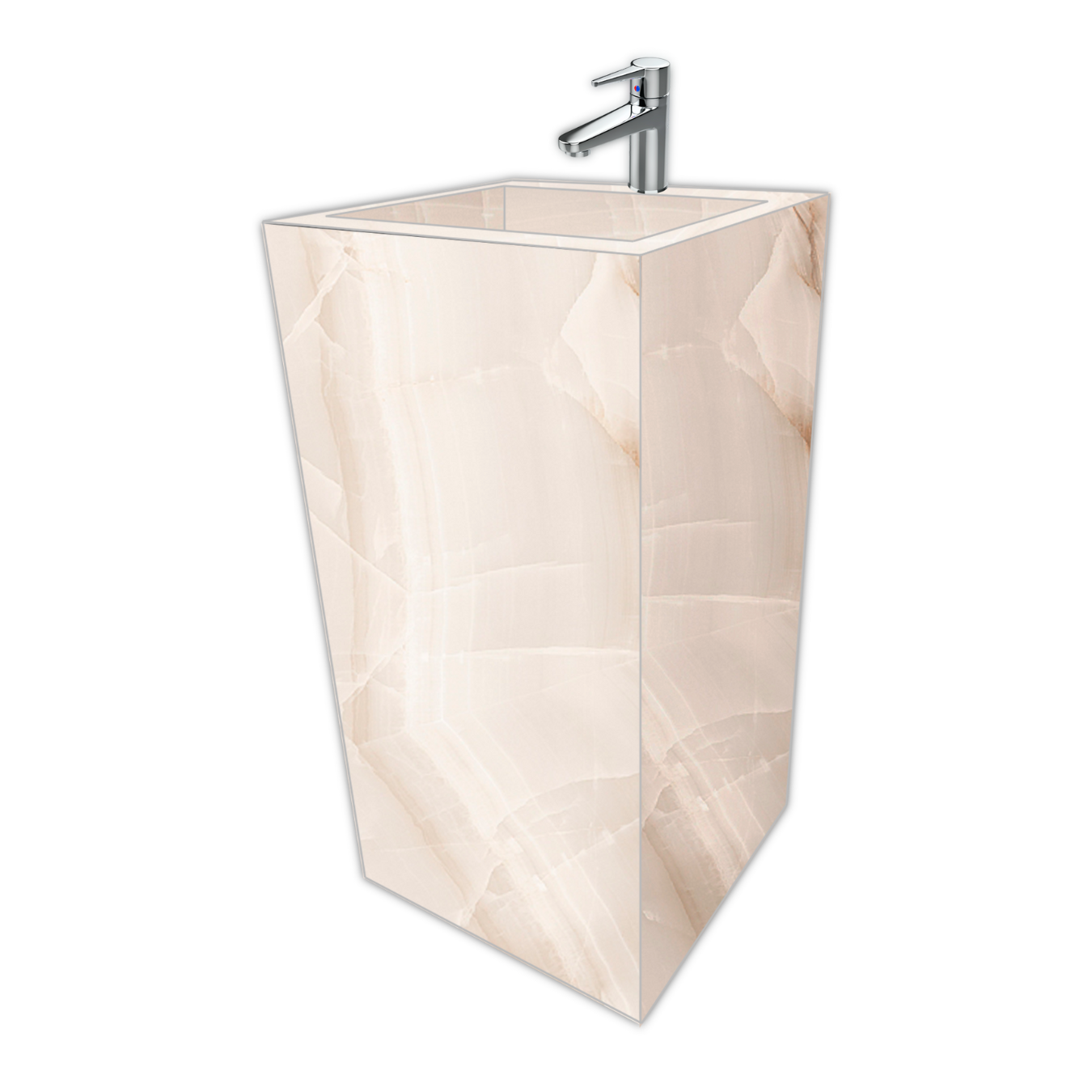 Lavatório de Chão Porcelanato Onice