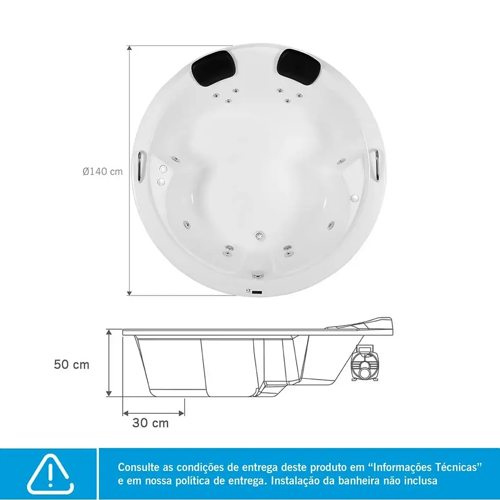 Miniatura: Banheira de Hidromassagem Firenze Branca
