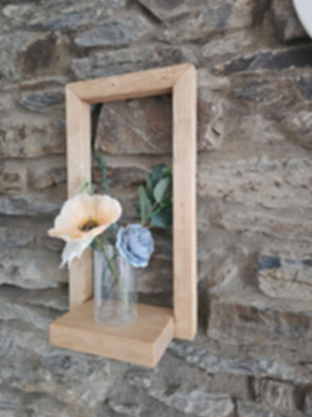 Hand Made, Solid Wood, Rustic, Framed shelf "Mira"