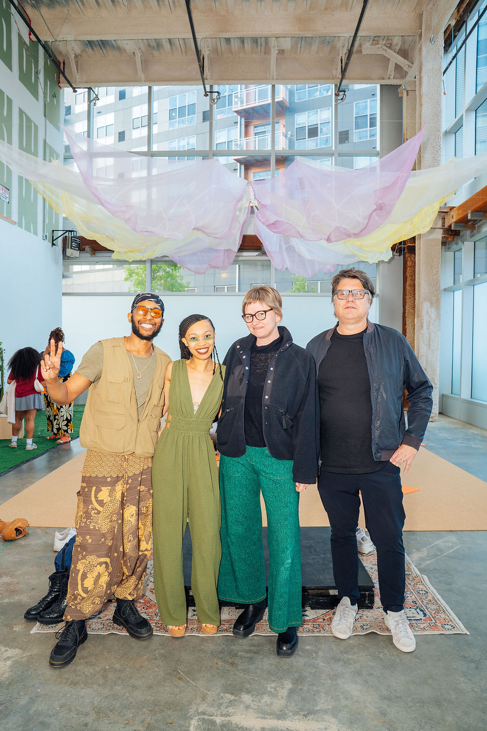 Stonez and Ty of Forbidden Fruit pose with Deb and Brian of Meantime