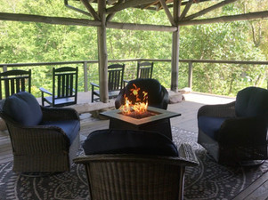 Relax in Comfort by the Propane Fire Pit