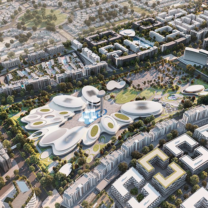 areal view of an appartment project in dubai