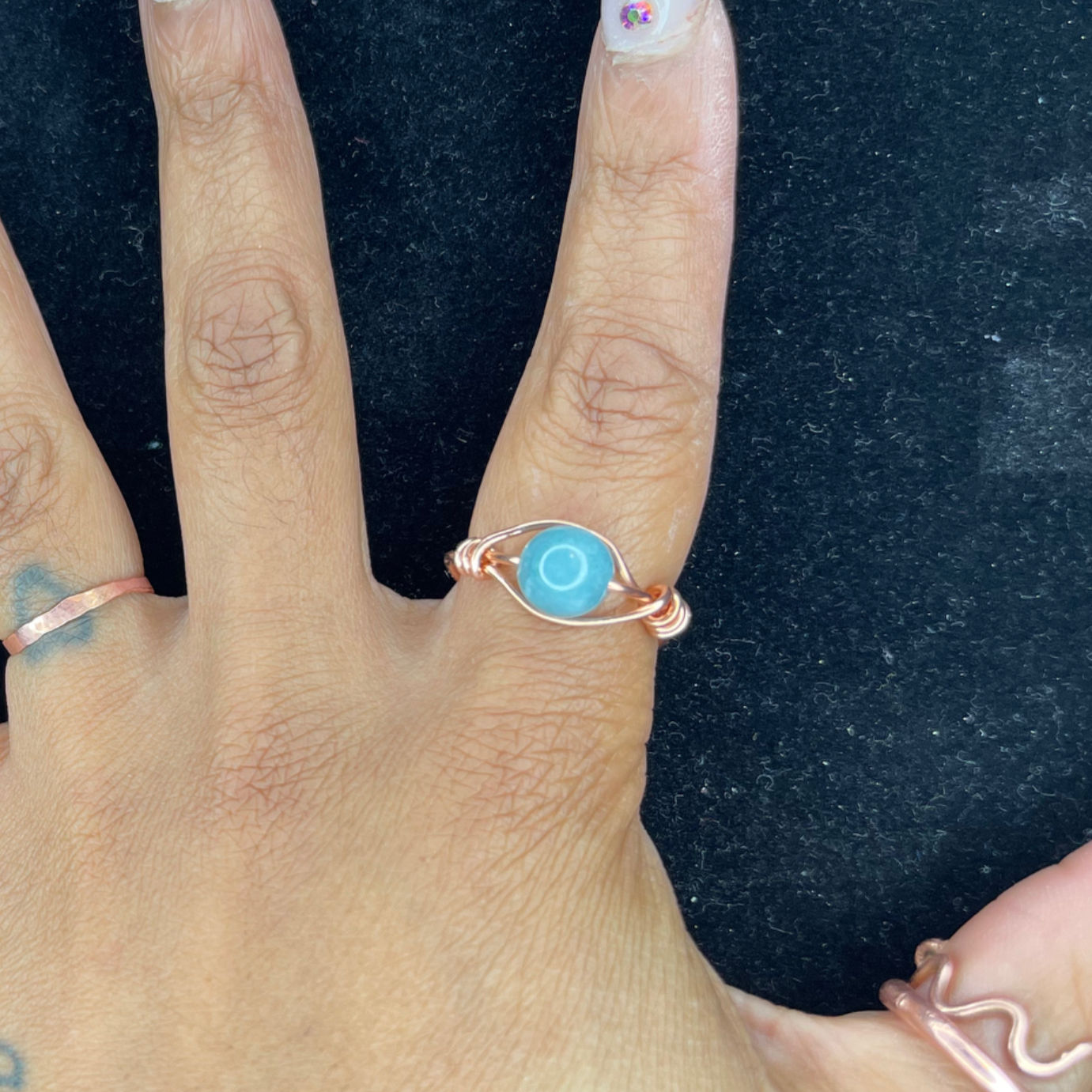 Chalcedony Wrapped Ring