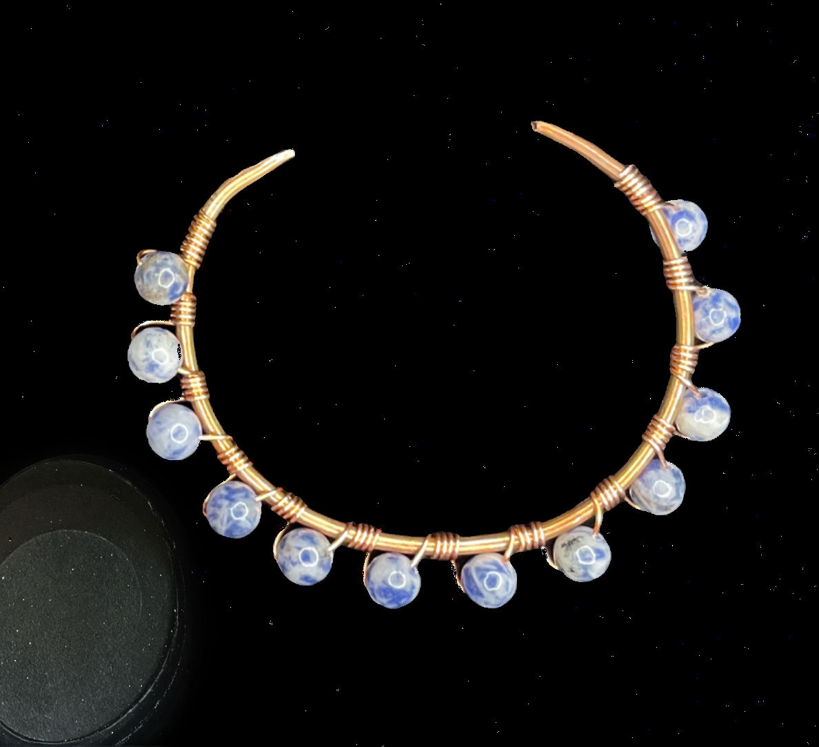 Blue Sodalite Wrapped Bangle