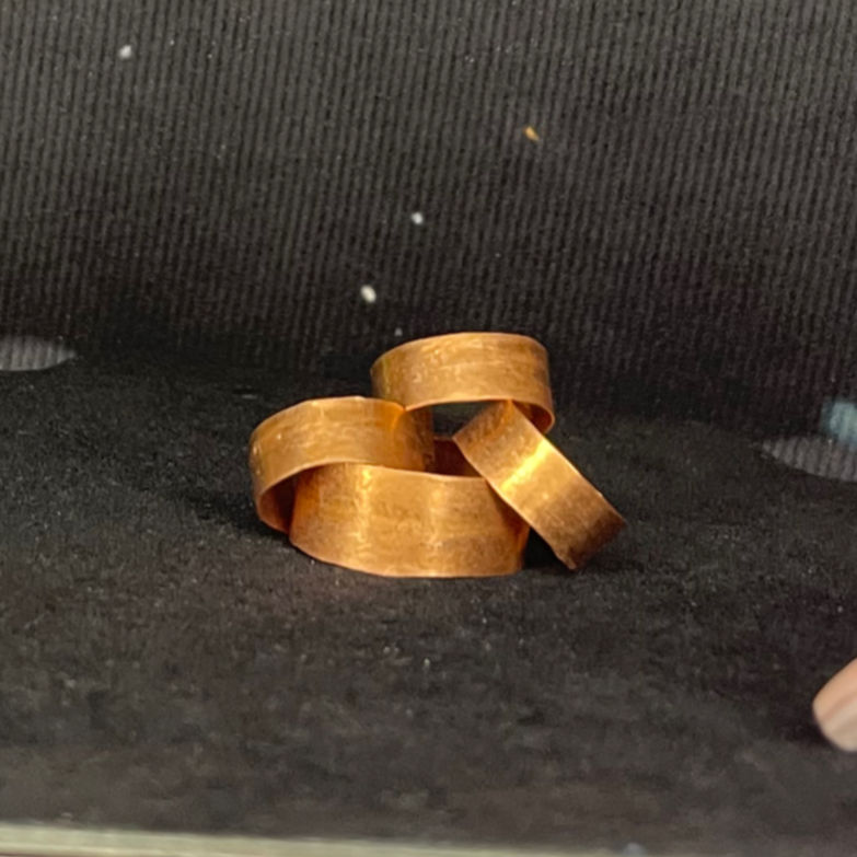 Hammered Copper Band Ring