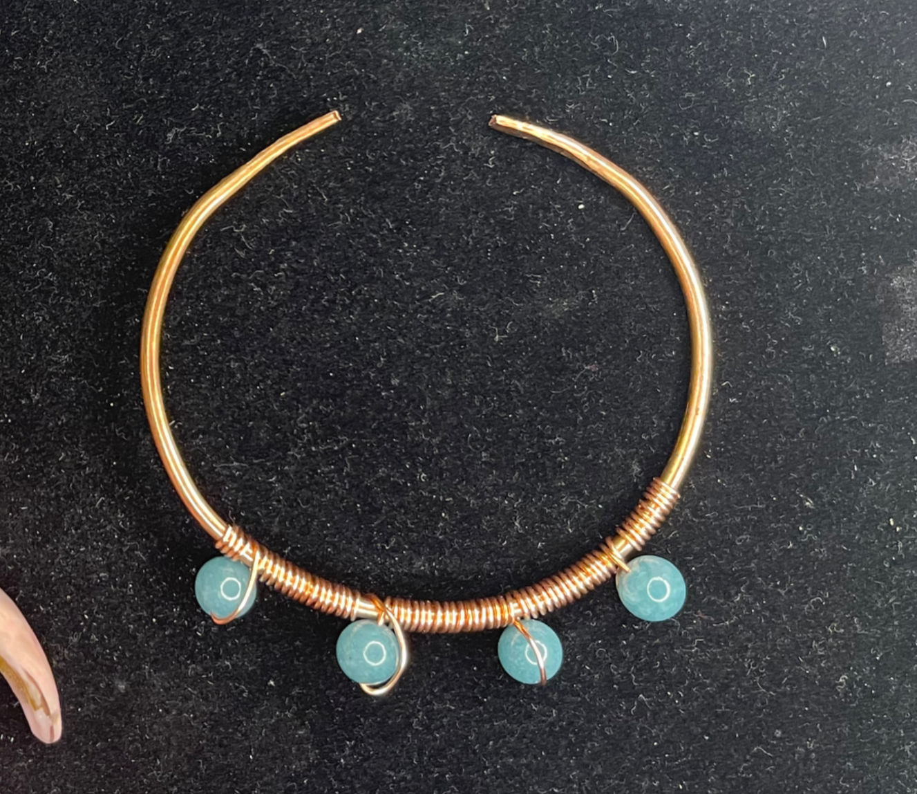 Chalcedony Balanced Wrapped Bangle