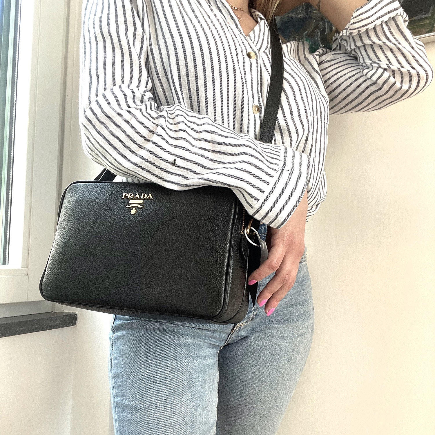 Borsa Re-Edition 1995 mini in pelle NERO, PRADA |Danielloboutique.it