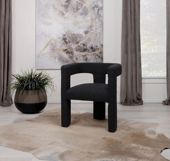 Thumbnail: Black Boucle Side Chair