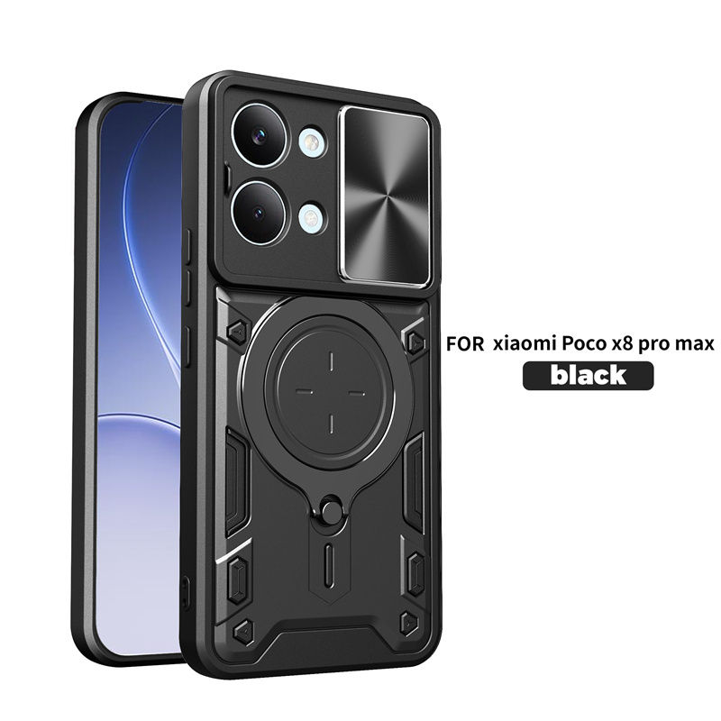 Miniatura: Funda For Xiaomi Poco X8 Pro Max 5G Case Car Magnetic Holder Ring Armor Phone Ca