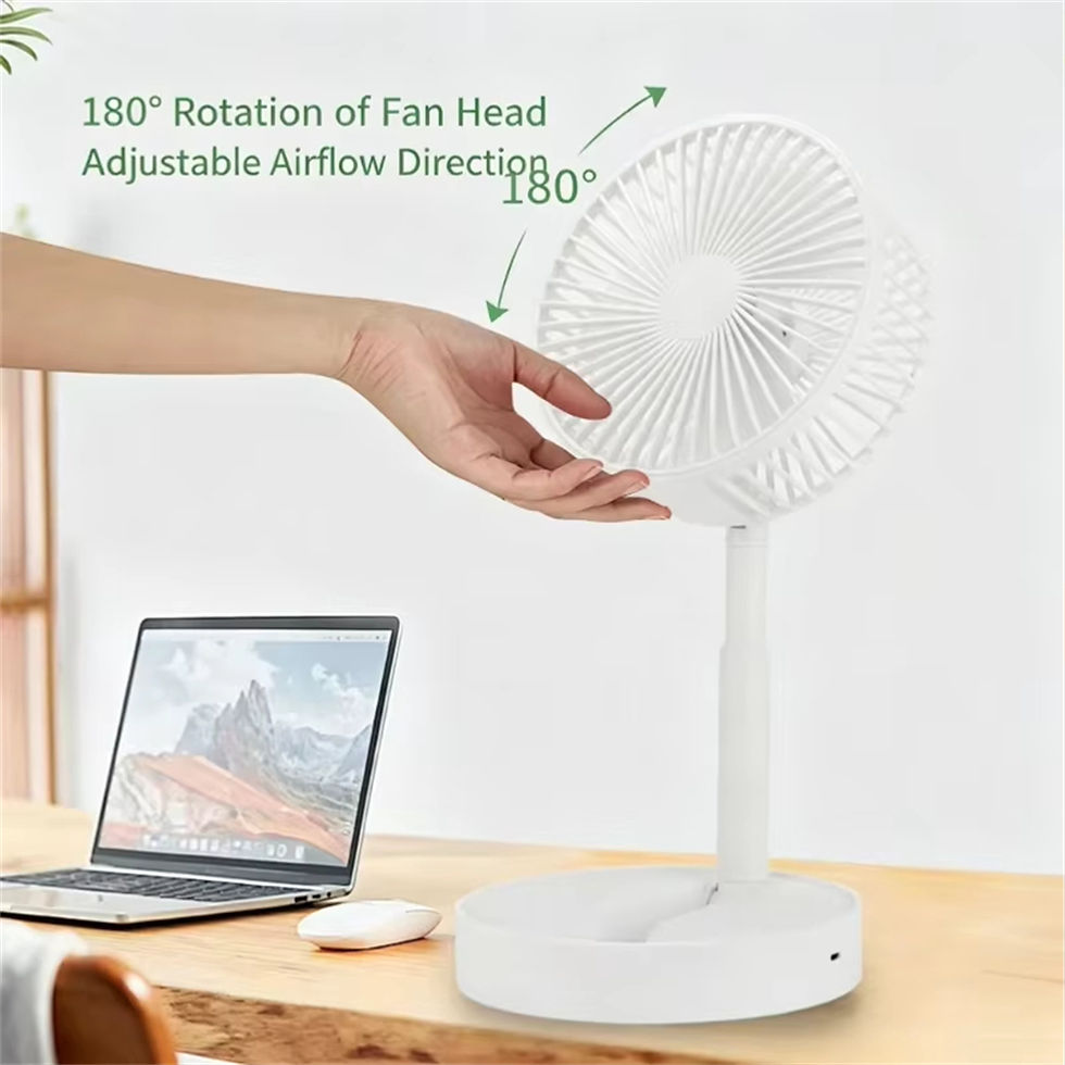 Miniatura: Mini Oscillating Fan Portable Battery-Operated Table Fan With 3 Speed Levels 6-i