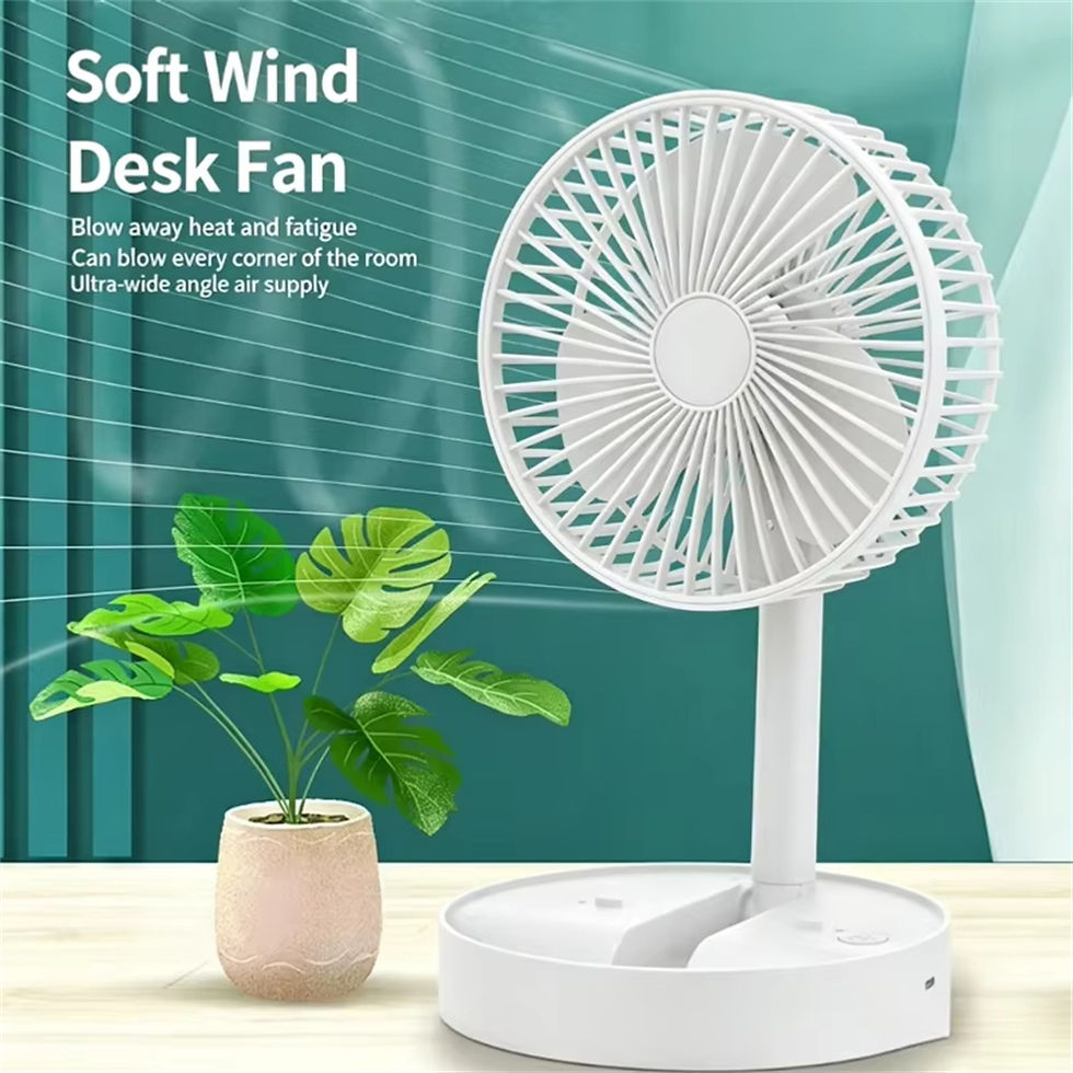 Miniatura: Mini Oscillating Fan Portable Battery-Operated Table Fan With 3 Speed Levels 6-i