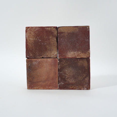 Antique Rustic Oxidized Terracotta Tile- rust red