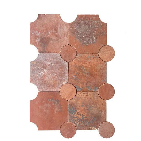 Octagon & Dot Terracotta Tile- Orange/Red
-Rustic Antique Finish
Handmade Terracotta tiles supplier Manufacturer from China