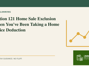 Zero Fluff Books branded cover for Section 121 Home Sale Exclusion When You've Been Taking a Home Office Deduction