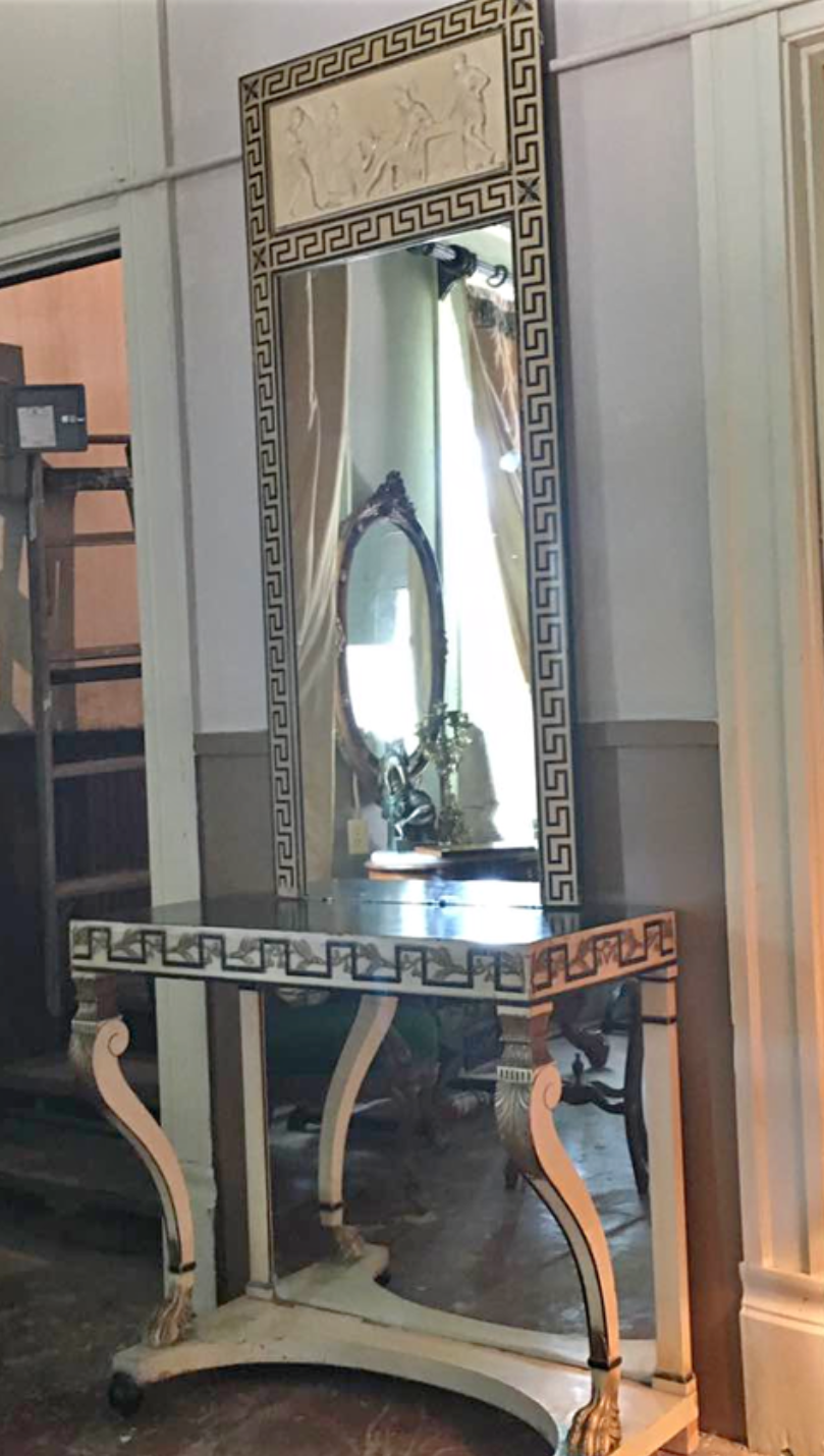 Greek Pier Table and Mirror