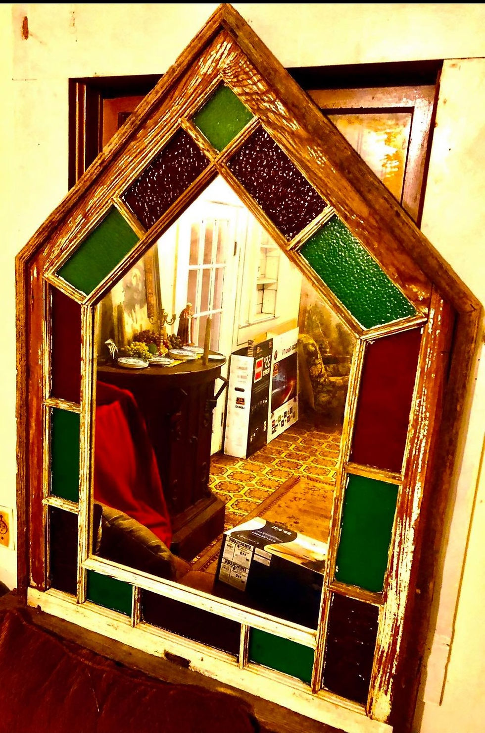 Primitive Church Window Mirror