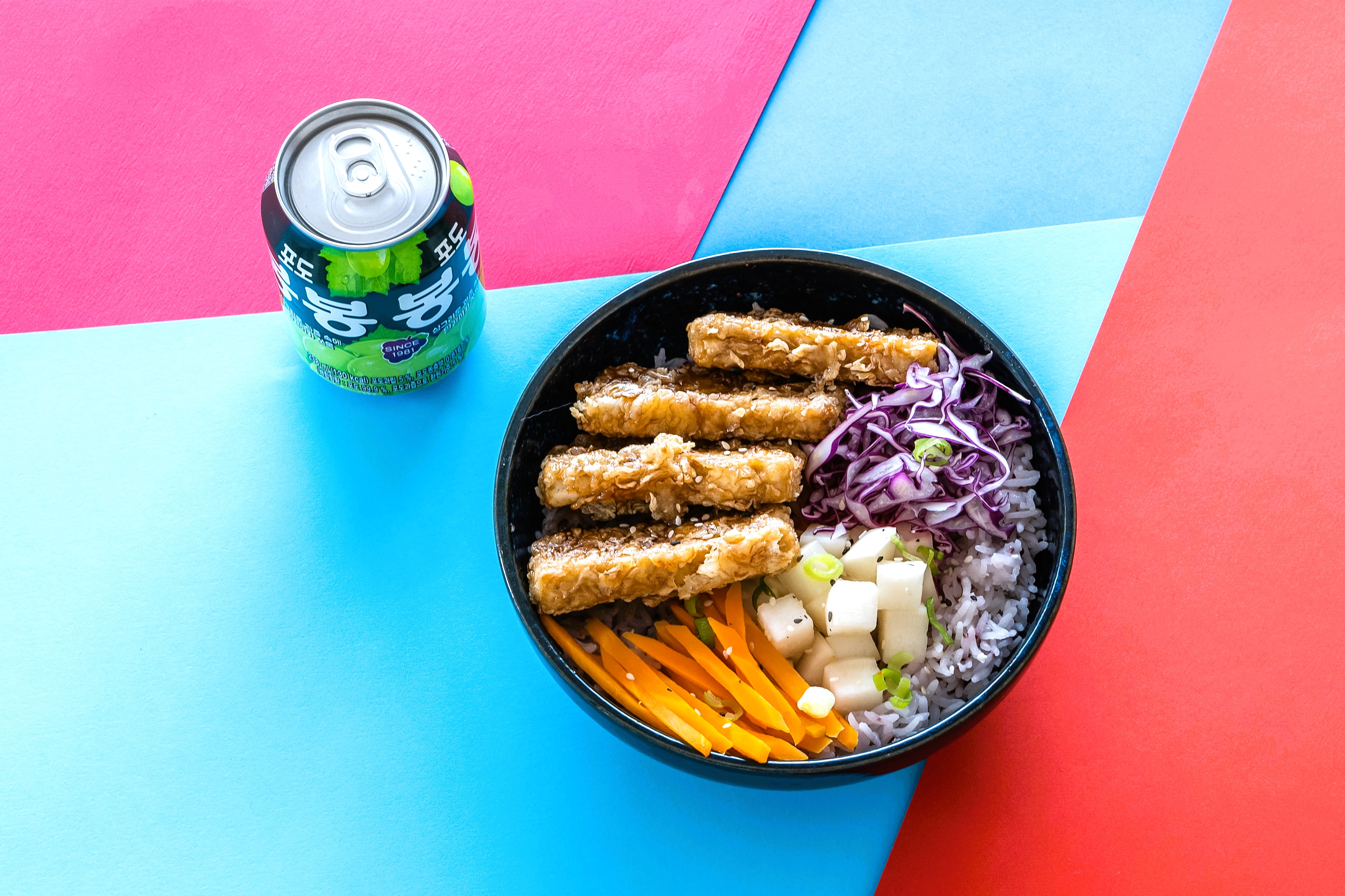 Arranged Food and Objects