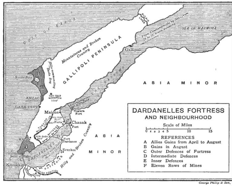Map of Dardanelles Fortress