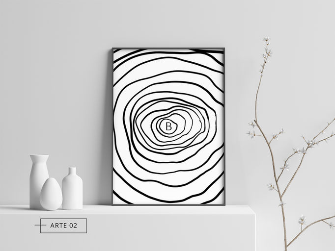 Estúdio Roger Trevizan -Arte em paredes com murais artísticos e pinturas personalizadas em fachada para empresa de móveis planejados em passo fundo em traço preto