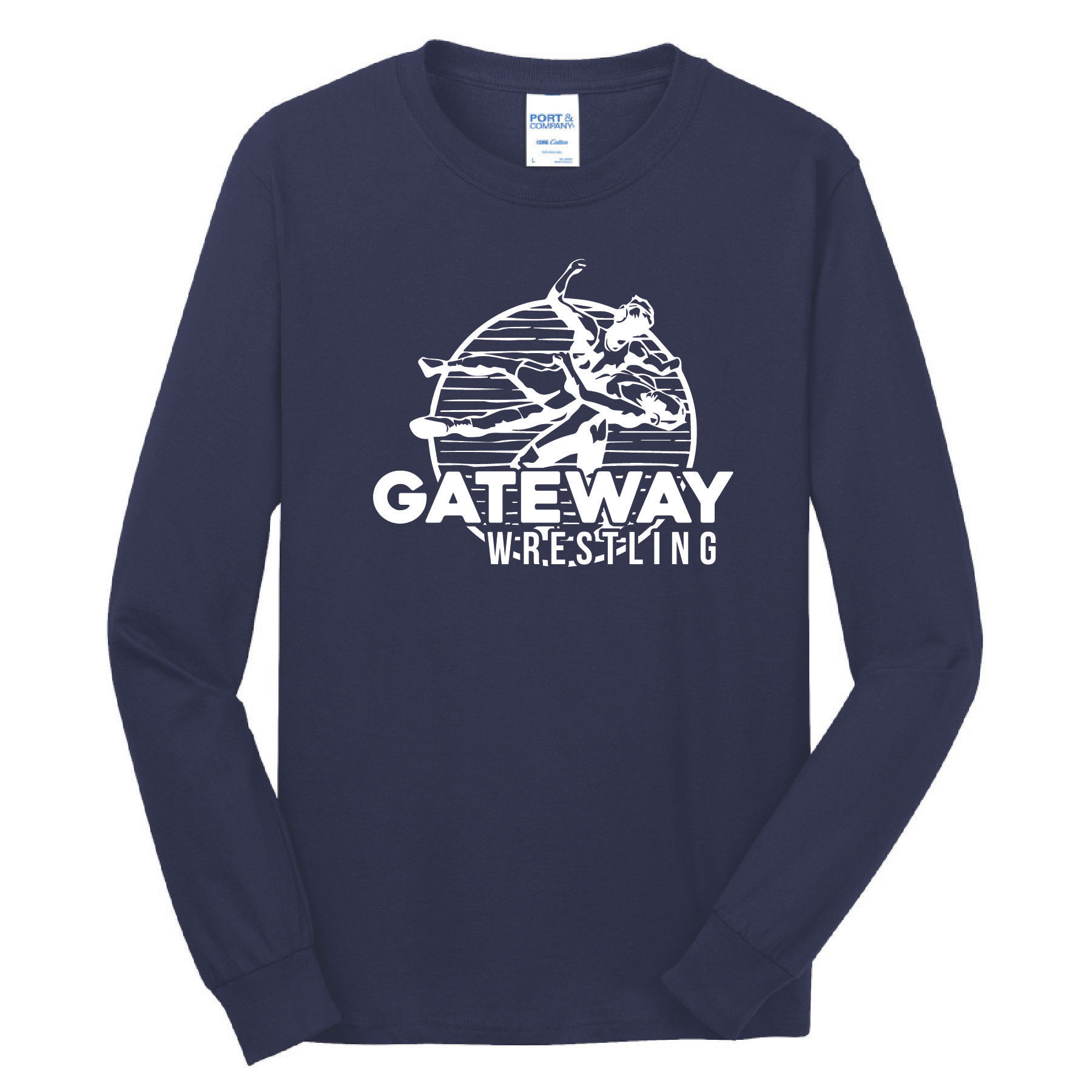 GMS Wrestling Navy LS Tee (PC54LS)